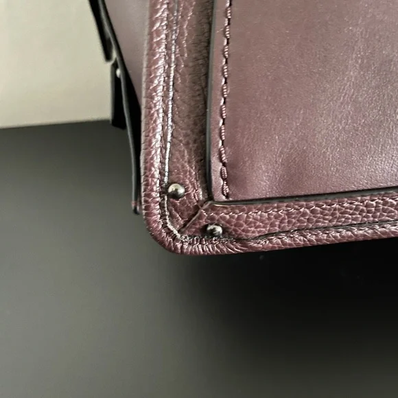 Coach Dreamer Dark Purple Satchel - Picture 7 of 11